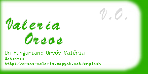 valeria orsos business card