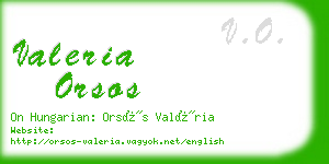 valeria orsos business card